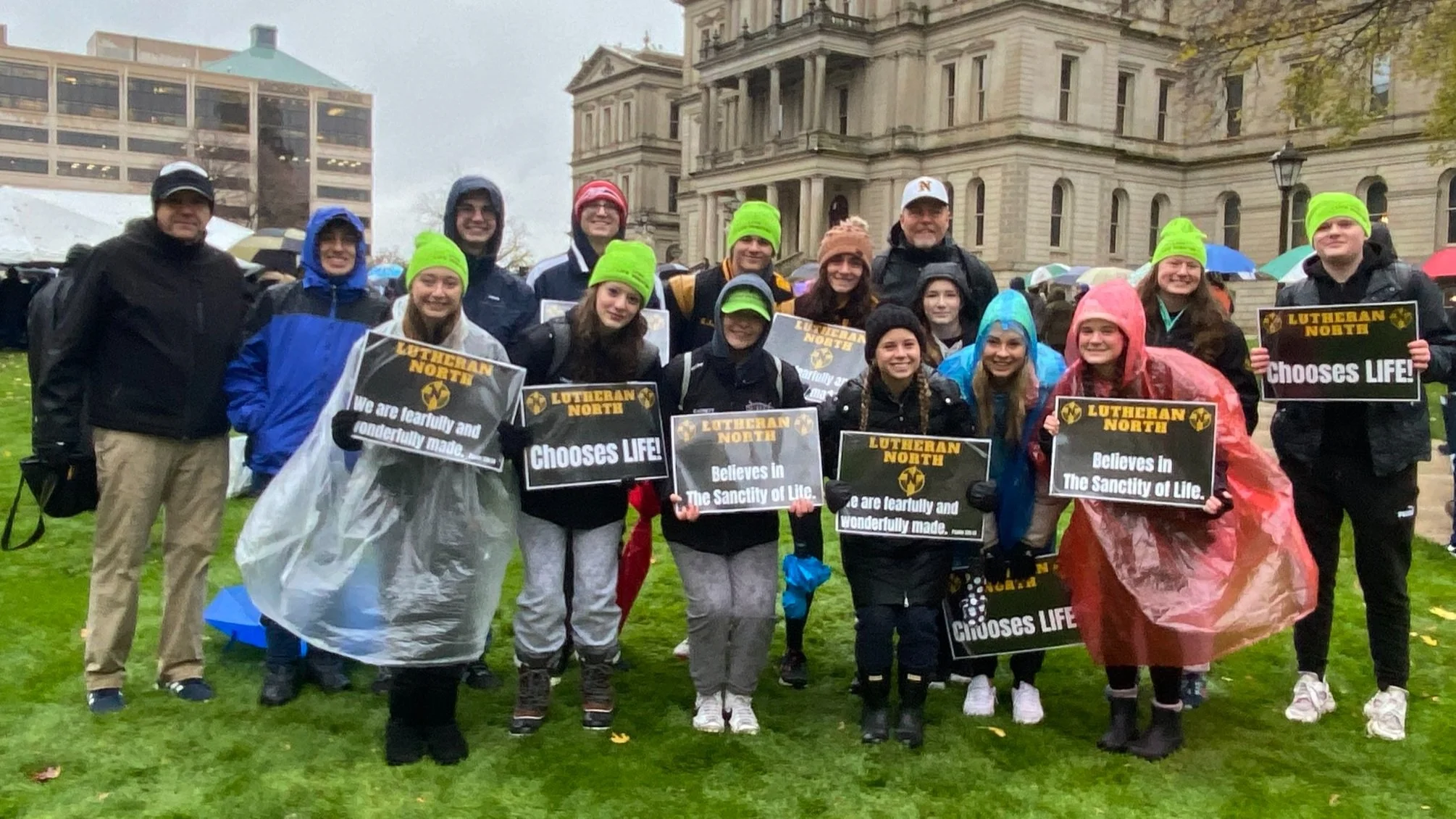 Lutheran North students attend the first ever Michigan March for Life