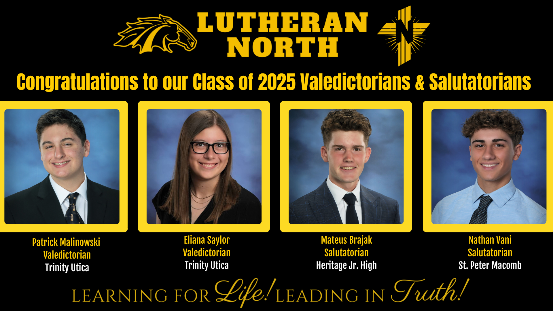 Celebrating Academic Excellence: Congratulations to the Class of 2025 Valedictorians &amp; Salutatorians!