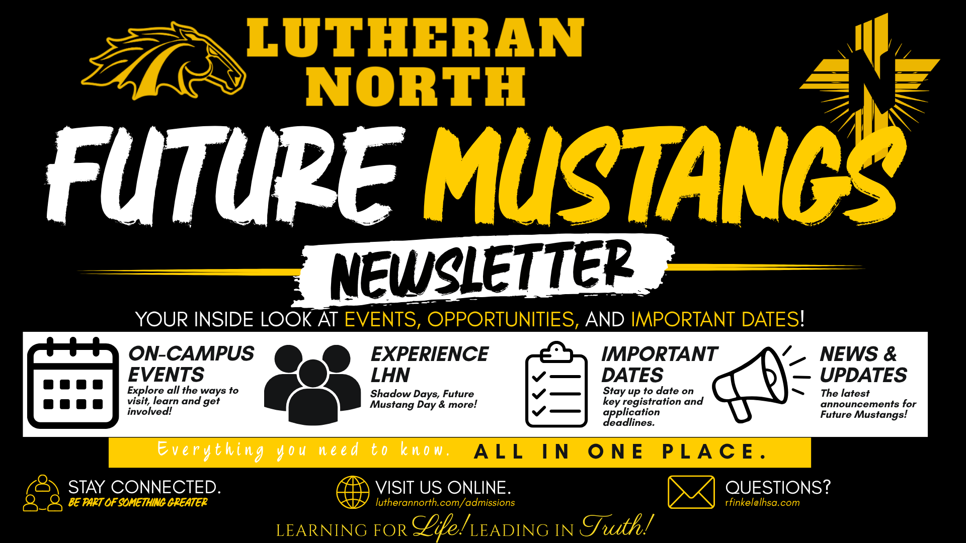 Future Mustangs Newsletter 9/8/26