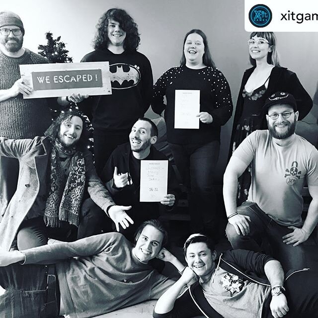 🗝 Posted @withregram &bull; @xitgames #lategram Can&rsquo;t believe we forgot to share these crackers from @canyouescapeuk we loved hosting you lovely lot from York both team smashing both Afterlife and their X-inITiation tests!