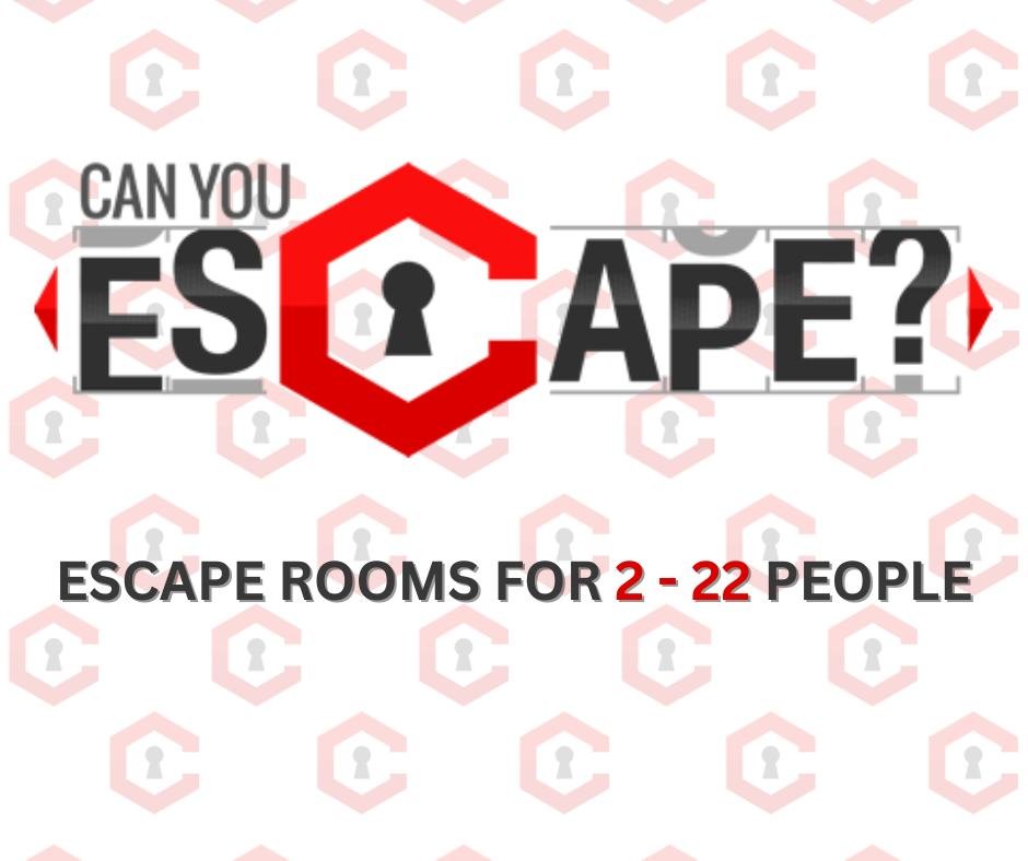 TEAM BUILDING... BUT ACTUALLY FUN.

Escape the office. Lock in some laughs and put your team&rsquo;s communication, problem-solving, and leadership to the test, all in 60 minutes.

Our escape rooms are the perfect team-building experience for:
✅ Staf