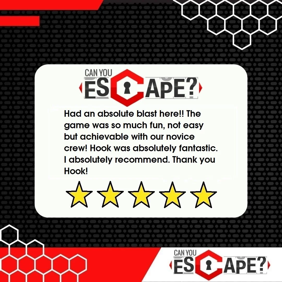 This is what some of our lovely escapees have said about us!

Come and find out what all the fuss is about!

Book now!
https://canyouescapeyork.resova.co.uk/items/availability