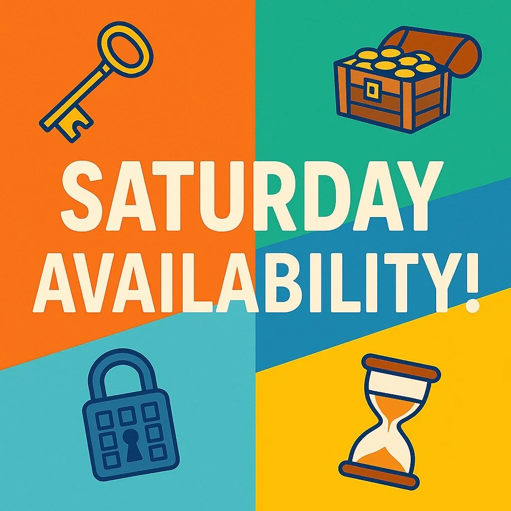 It's Saturday! We have a few slots left for our immersive Escape Rooms!

Book your weekend adventure here!
https://canyouescapeyork.resova.co.uk/items/availability