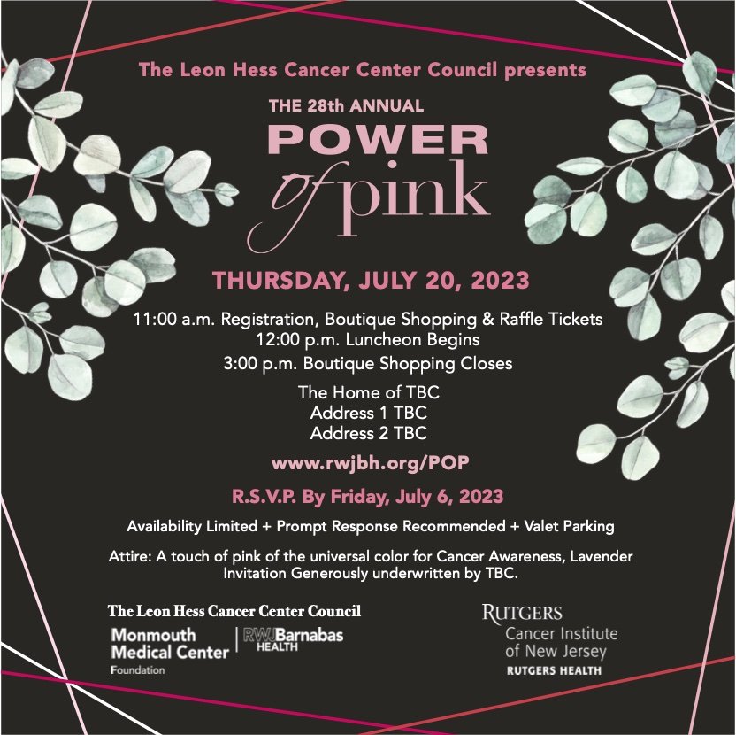 Power of Pink 2023 Event Invitation, NJ