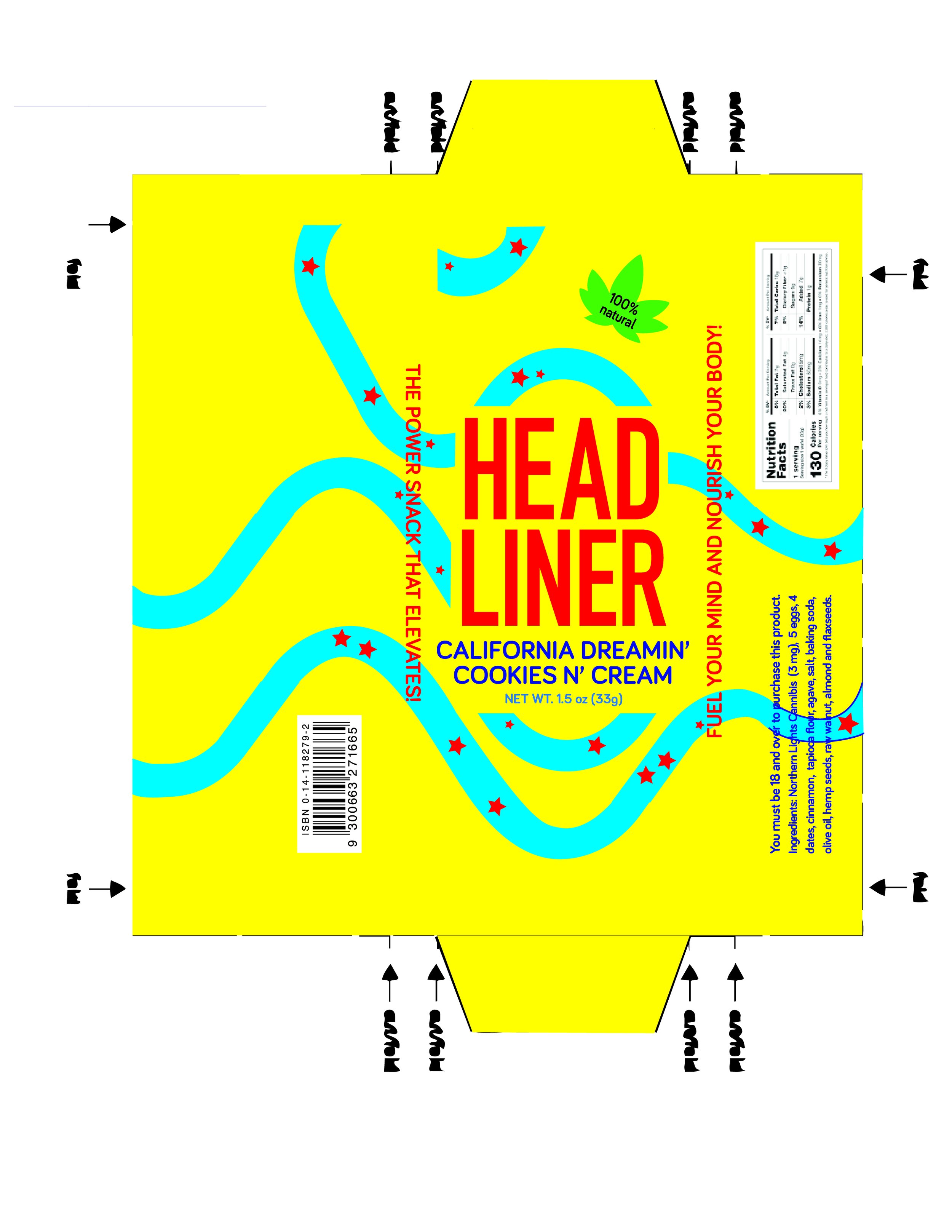 Head Liner THC Candy Bar - Branding and Packaging Sample