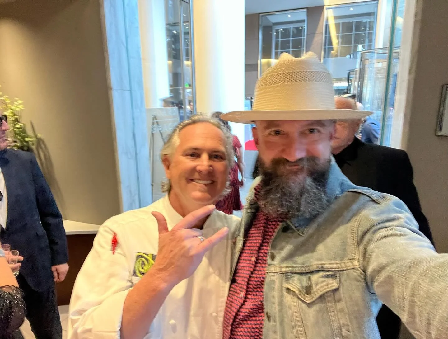 Hangin with the chef buds. Congrats to @cheftroyguard for 10 years @guardandgracesteakhouse. Nobody else can pull this much talent together under one roof. So lucky to call all of these amazing culinary artists friends and colleagues. #yeschef #foodi