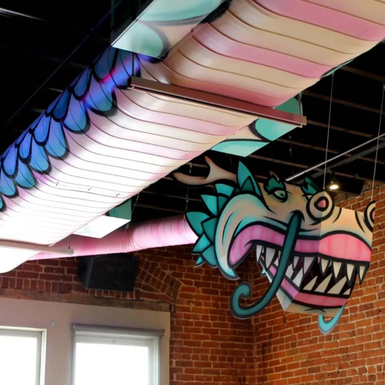 New year, same fire. 🔥
Throwing it back to this LoDo legend at @baobrewhouse &mdash; a sculptural ductwork dragon fabricated from repurposed metal and hand-painted in true street style. A collaboration rooted in craft, creativity, and a little bit o
