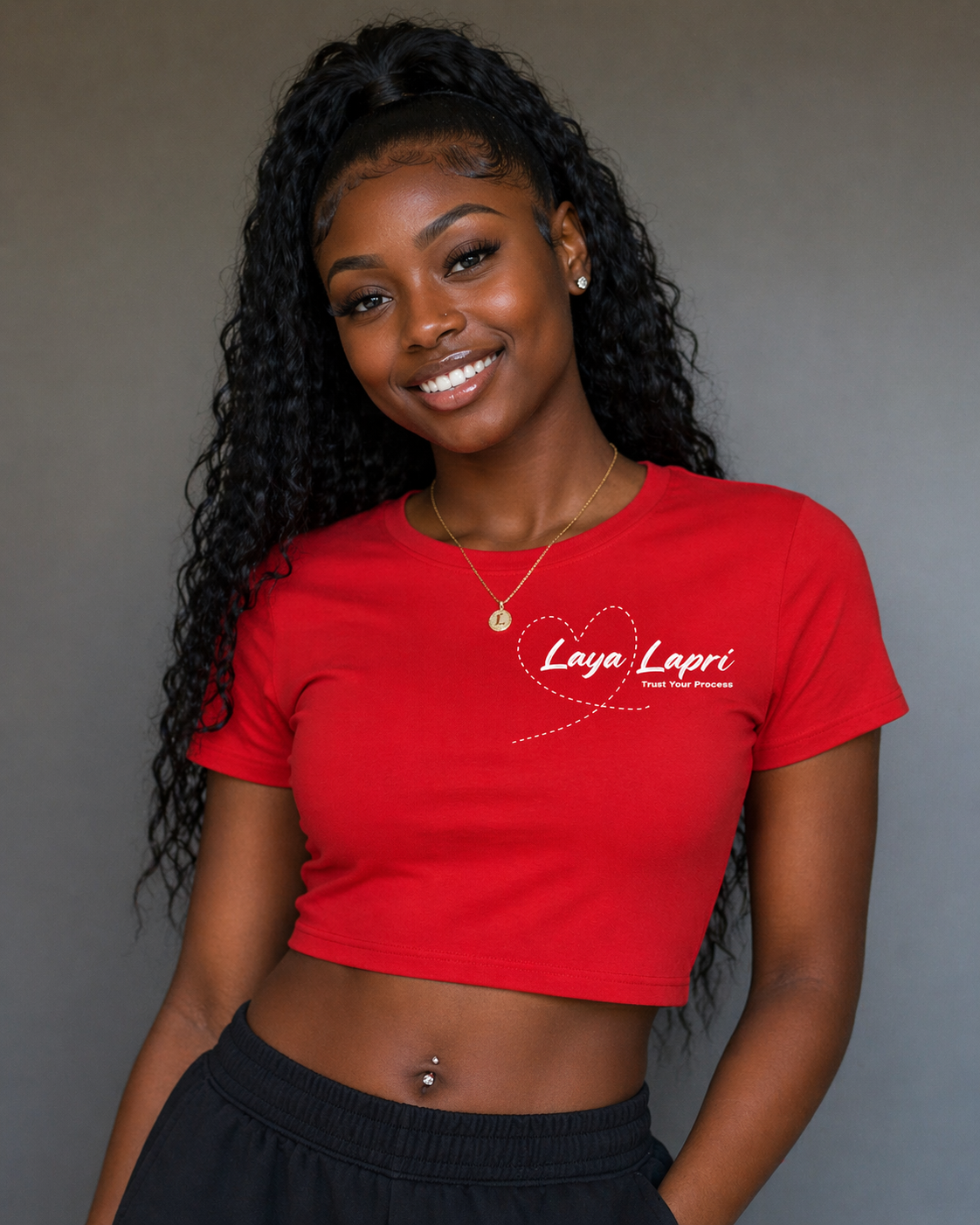 Trust Your Process Red Crop Top