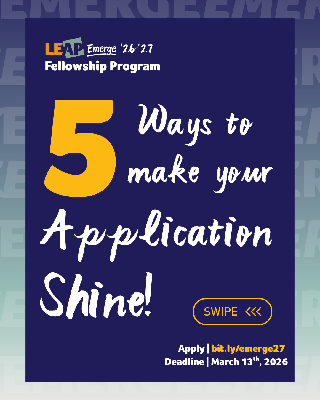 5 Ways to Make Your LEAP Emerge Application Shine!