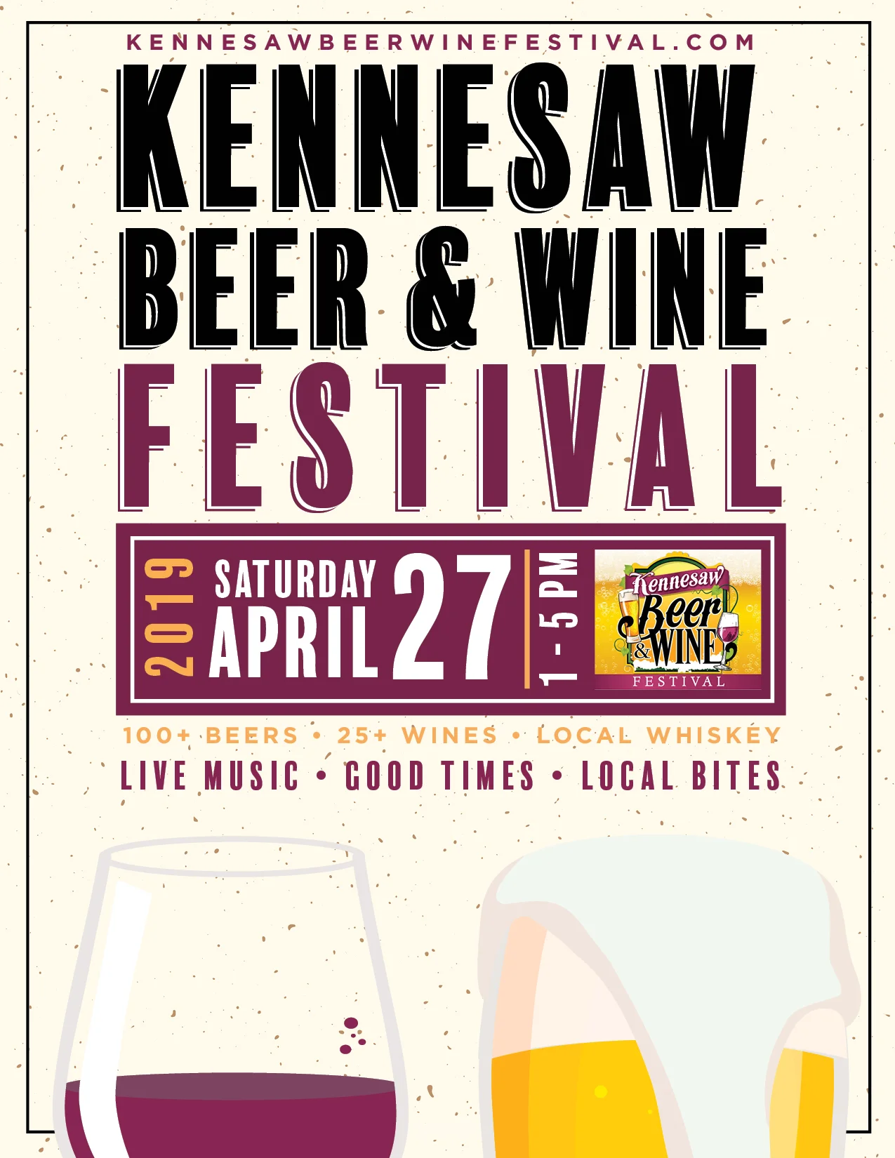 Poster concept 2 for Kennesaw Beer & Wine Festival