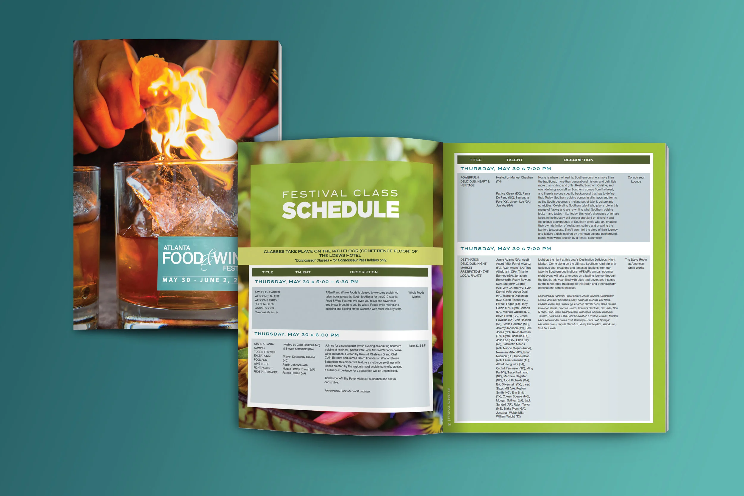 Program guide for Atlanta Food & Wine Festival