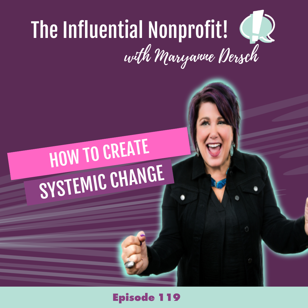 The Influential Nonprofit: Episode 119: Maryanne Dersch: How To Create Systemic Change