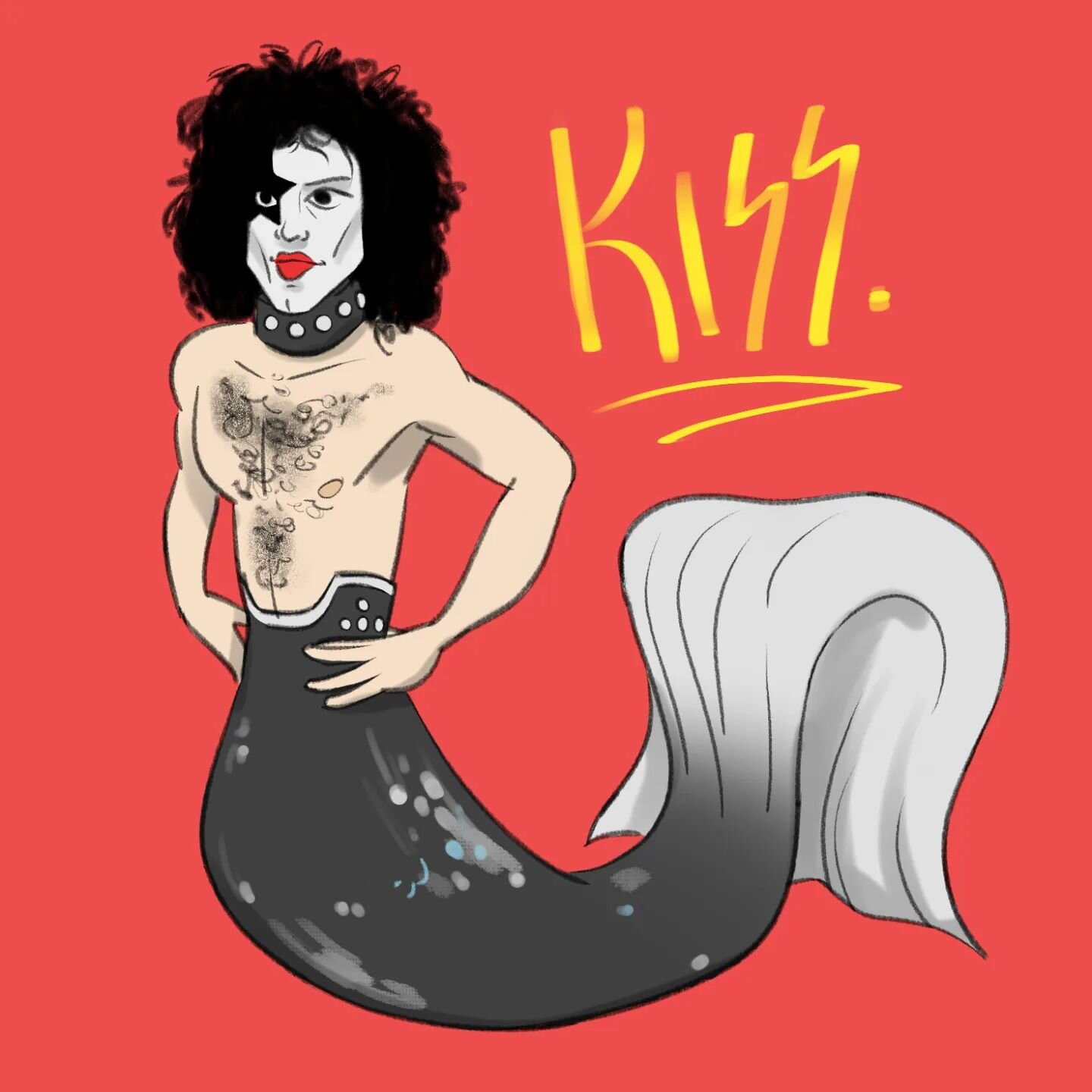 at this point I'm so behind I can't possibly take things seriously 😅💀 day 16, prompt for #mermay was 'celebrity' 💋
.
.
.
#kiss #kissband #paulstanley #kissart #kissmermaid #celebritymermaid #mermaid #mermaidart #mermaiddrawing #drawmermay2023 #mer