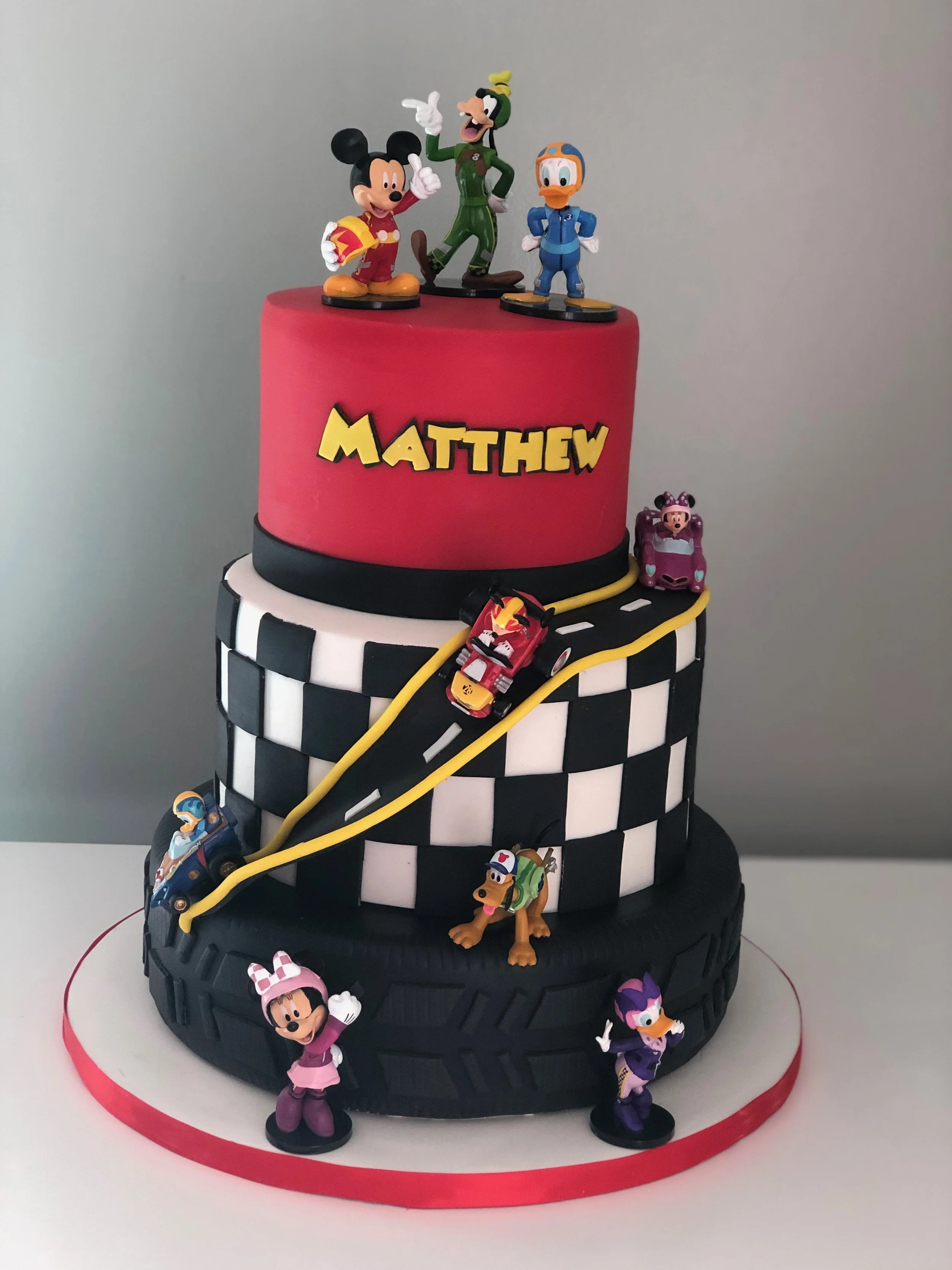 Mickey Mouse Race Car Cake
