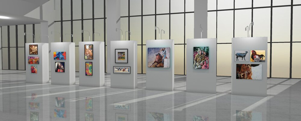 Art display panel hire - Temporary art exhibition walls, walling.