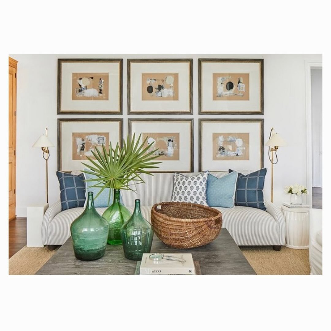 I did this collection of neutral, simplistic, Ralph Lauren-esq pieces for @ashleygilbreathinteriordesign home in Rosemary Beach, Fl a few years ago. I then created some smaller works for these pieces for @parishbyashleygilbreath and let me tell you&h