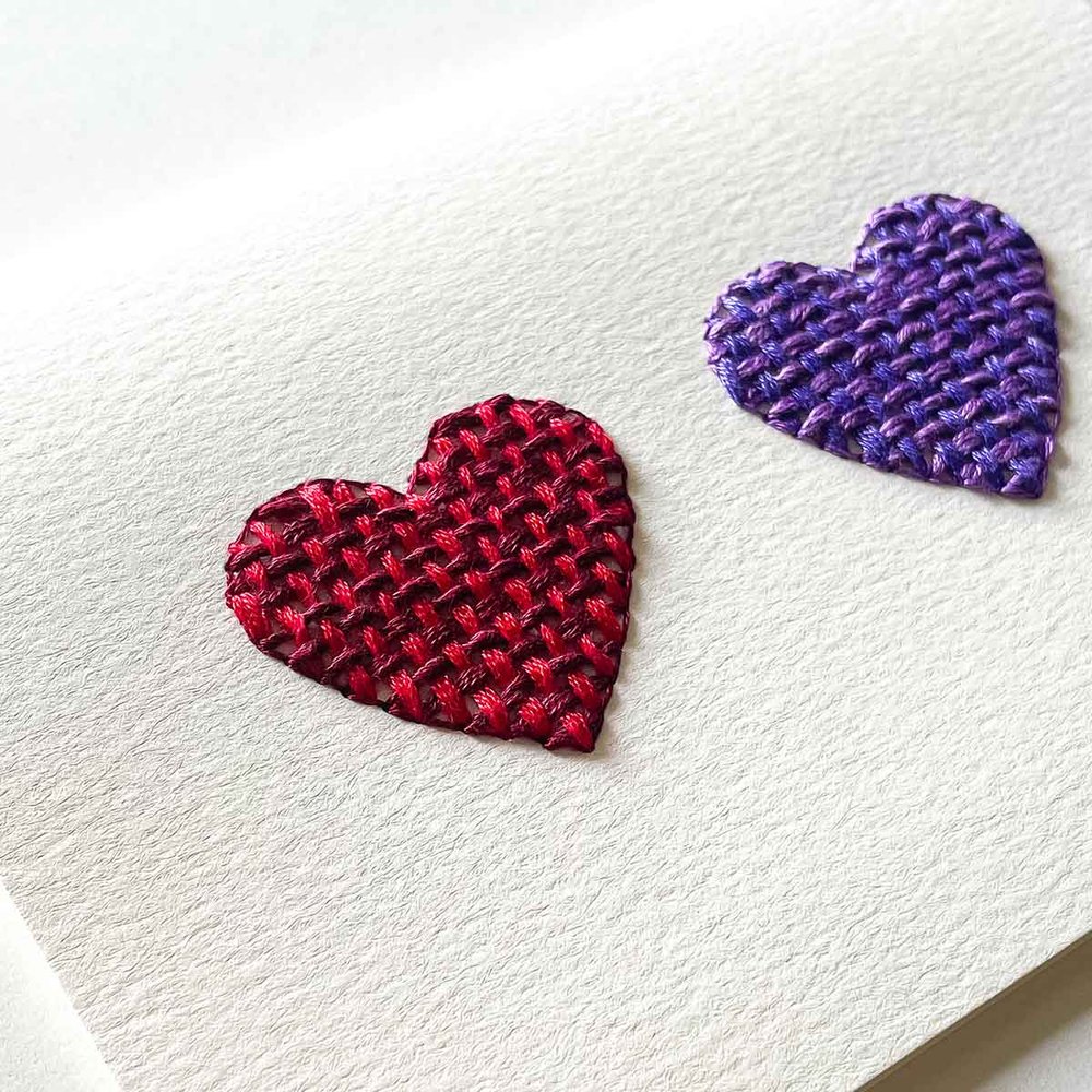 Embroidery Woven Heart Downloadable Pattern — Flourishing Fibers
