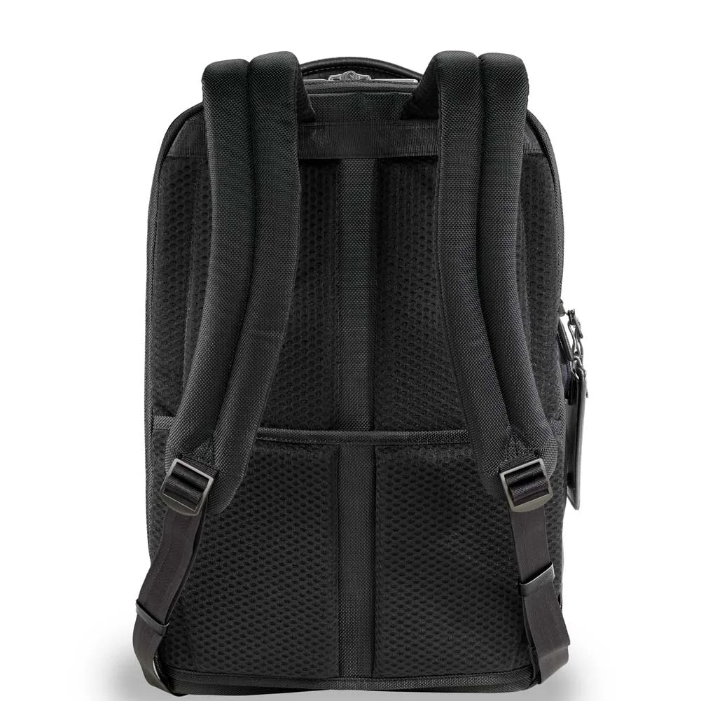 back of black Briggs & Riley @work Medium Backpack