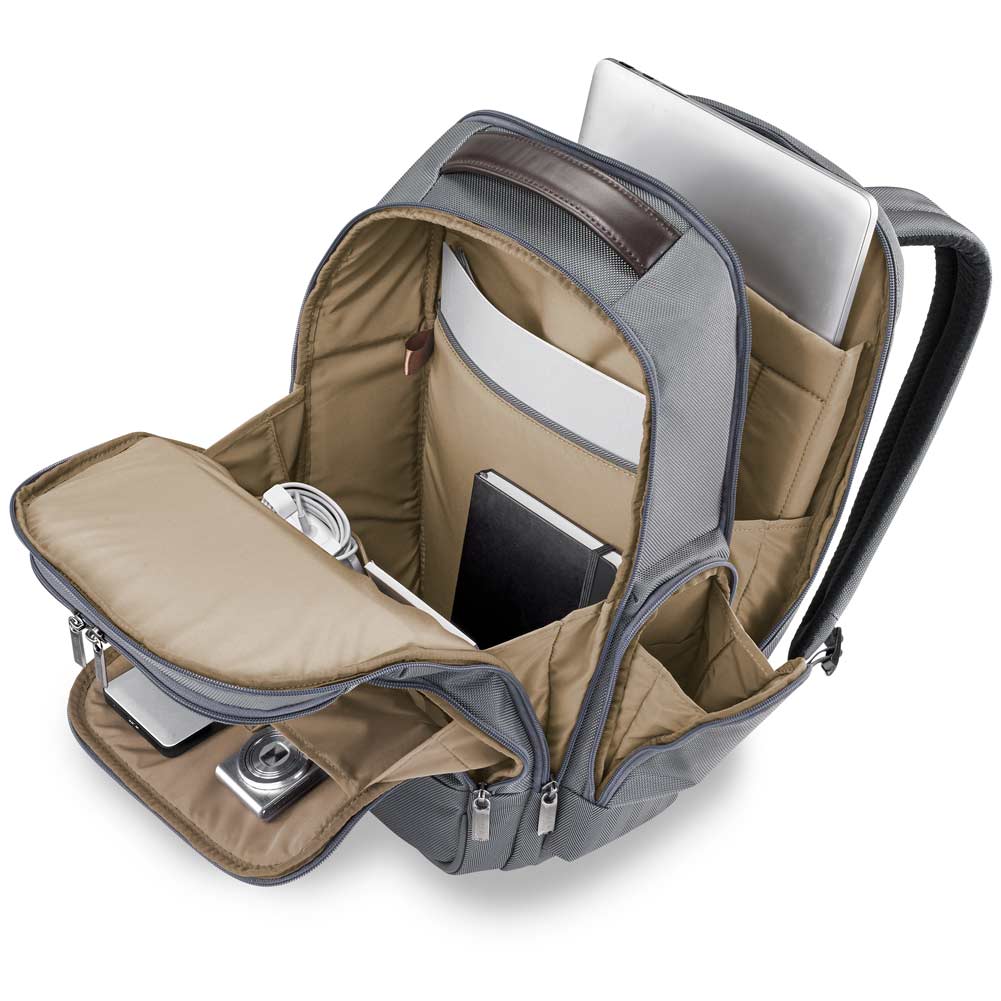 grey inside Briggs & Riley @work Medium Cargo Backpack