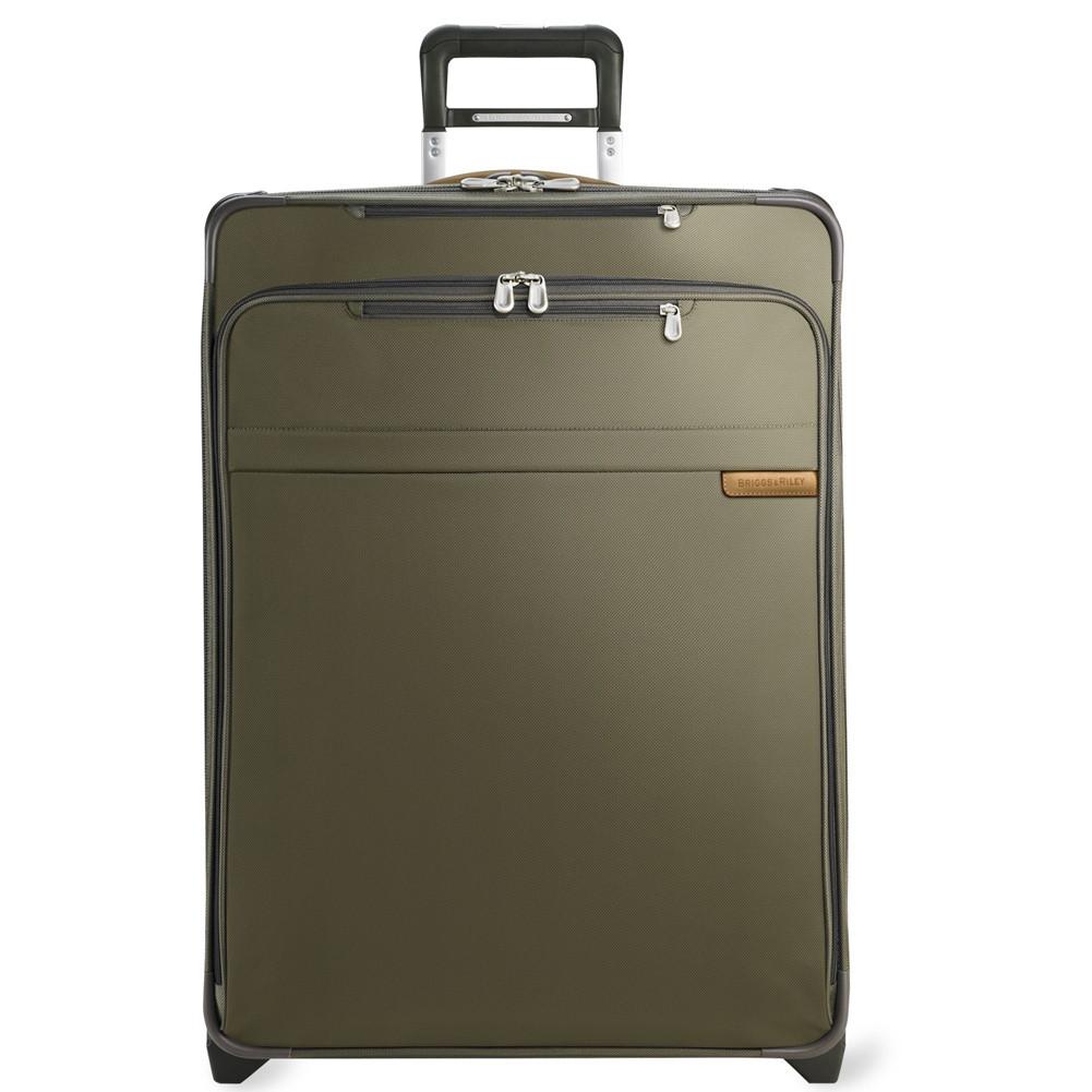 Olive Checked Briggs & Riley Baseline Large Expandable Upright Two Wheel U128CX
