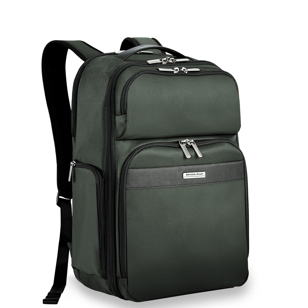 Rainforest Briggs & Riley Transcend Cargo Backpack Has PVC Lined Side Pocket