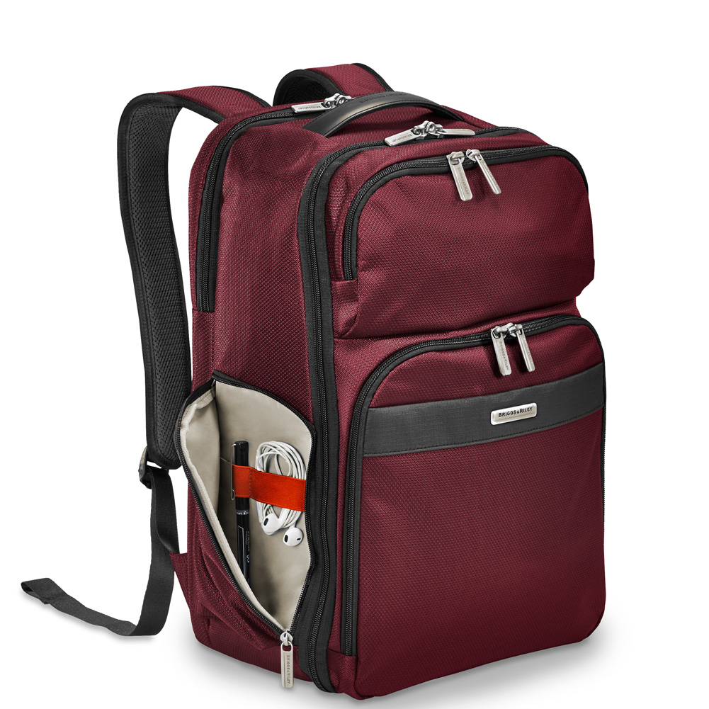 Side Organizational Pocket Red backpack