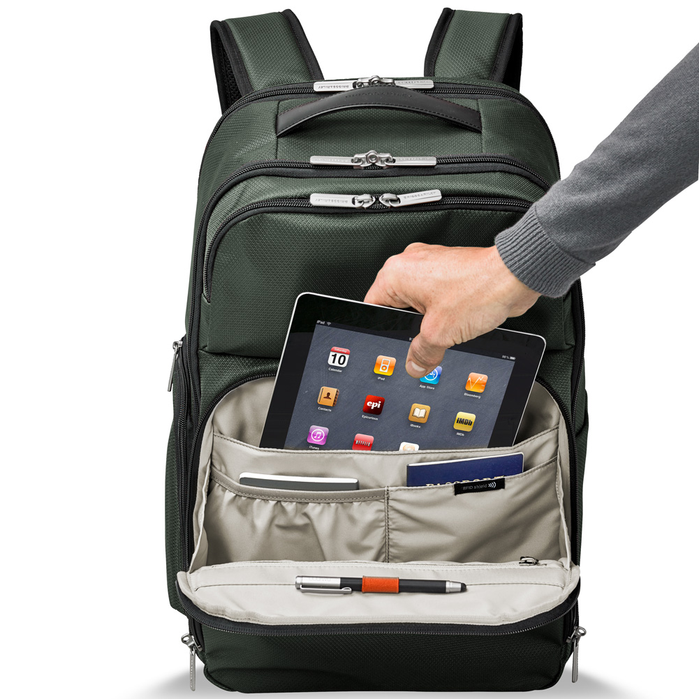 Rainforest Green Cargo Backpack Has Tablet Sleeve
