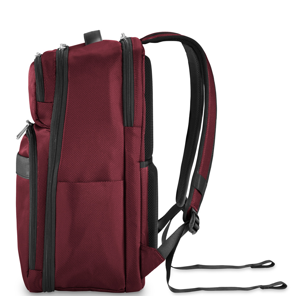 Side View of Cargo Backpack Merlot