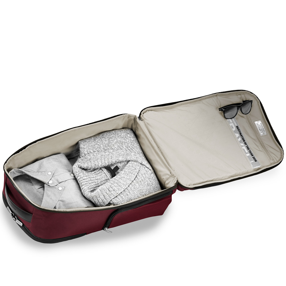 Burgundy Cargo Backpack is easy to pack