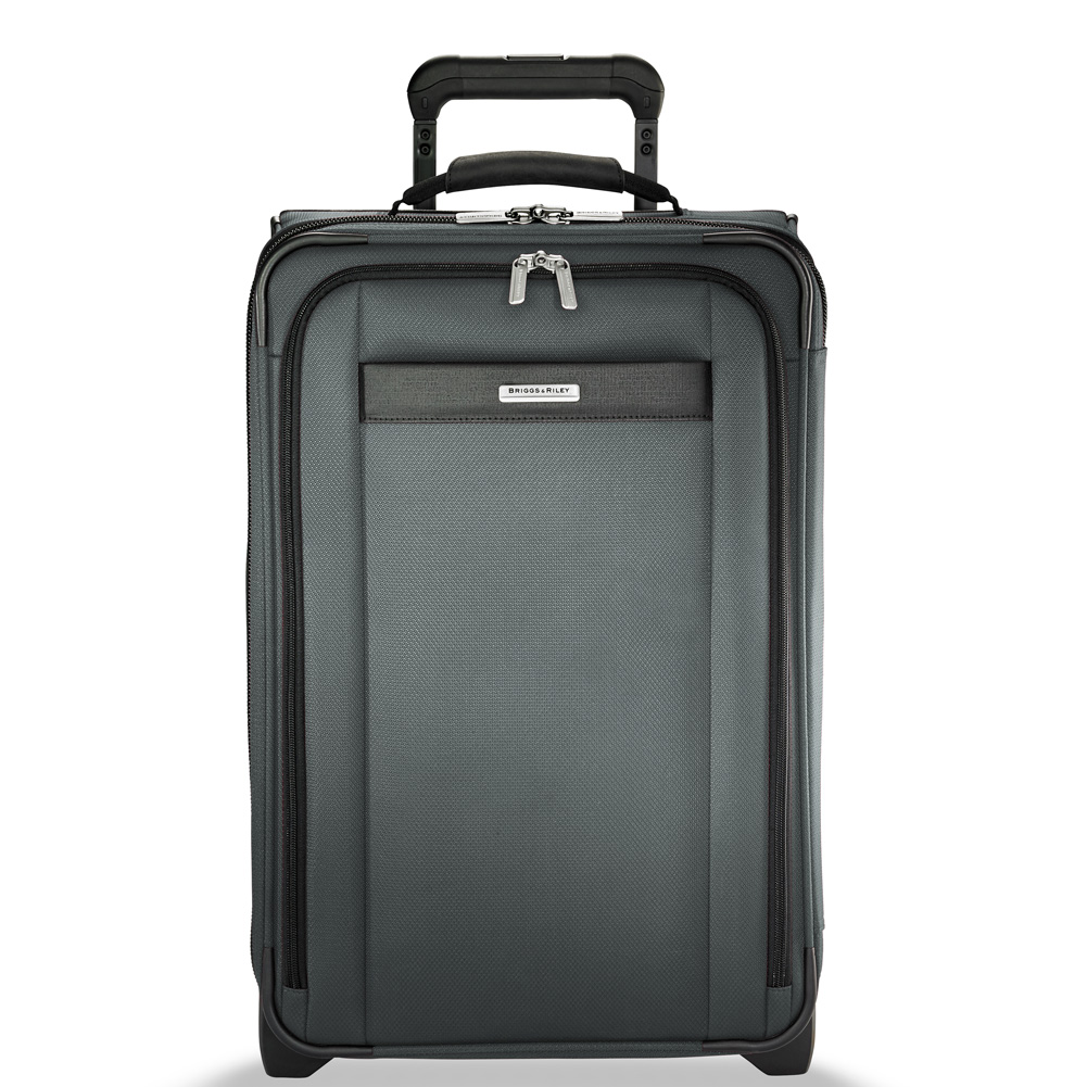 Slate Grey Briggs & Riley Transcend Tall Carry-On Expandable Upright Two Wheel