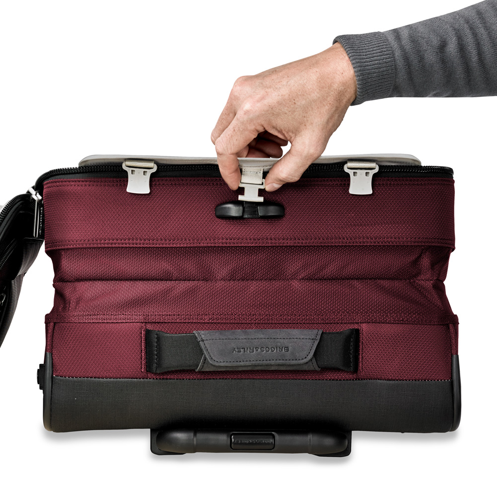 Merlot Transcend Tall Carry-On Expandable Upright Two Wheel Has VX Expansion Tech