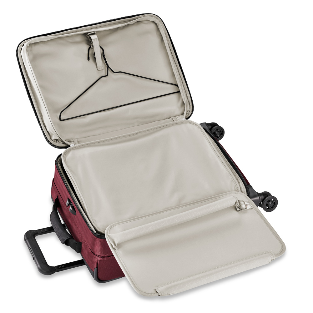 Merlot Transcend Tall Carry-On Has Built In Suit Space
