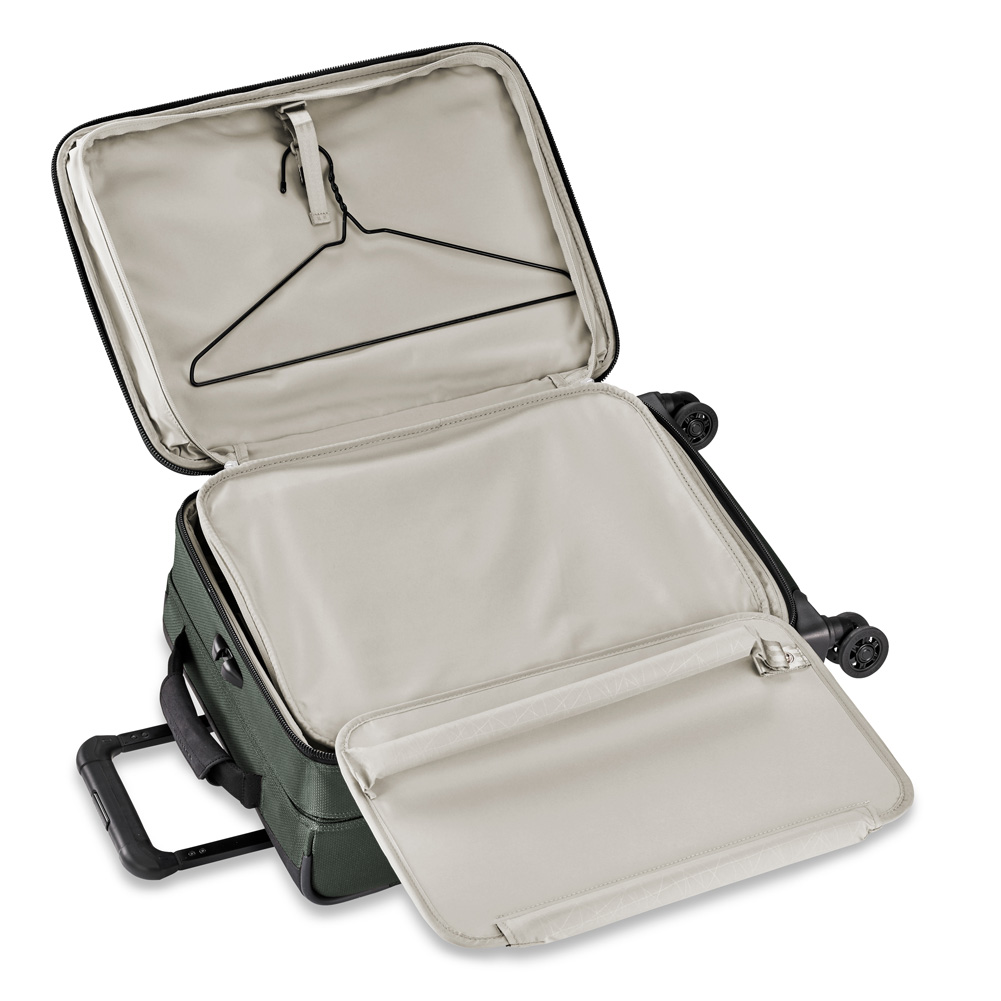 Rainforest Green Transcend Tall Carry-On Has Built In Suit Space