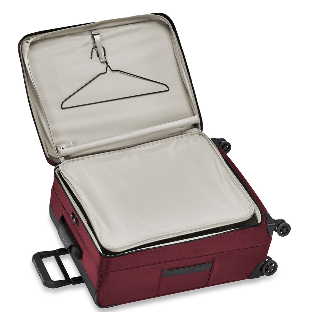 Wine Red Medium Expandable Spinner Has Built In Suiter