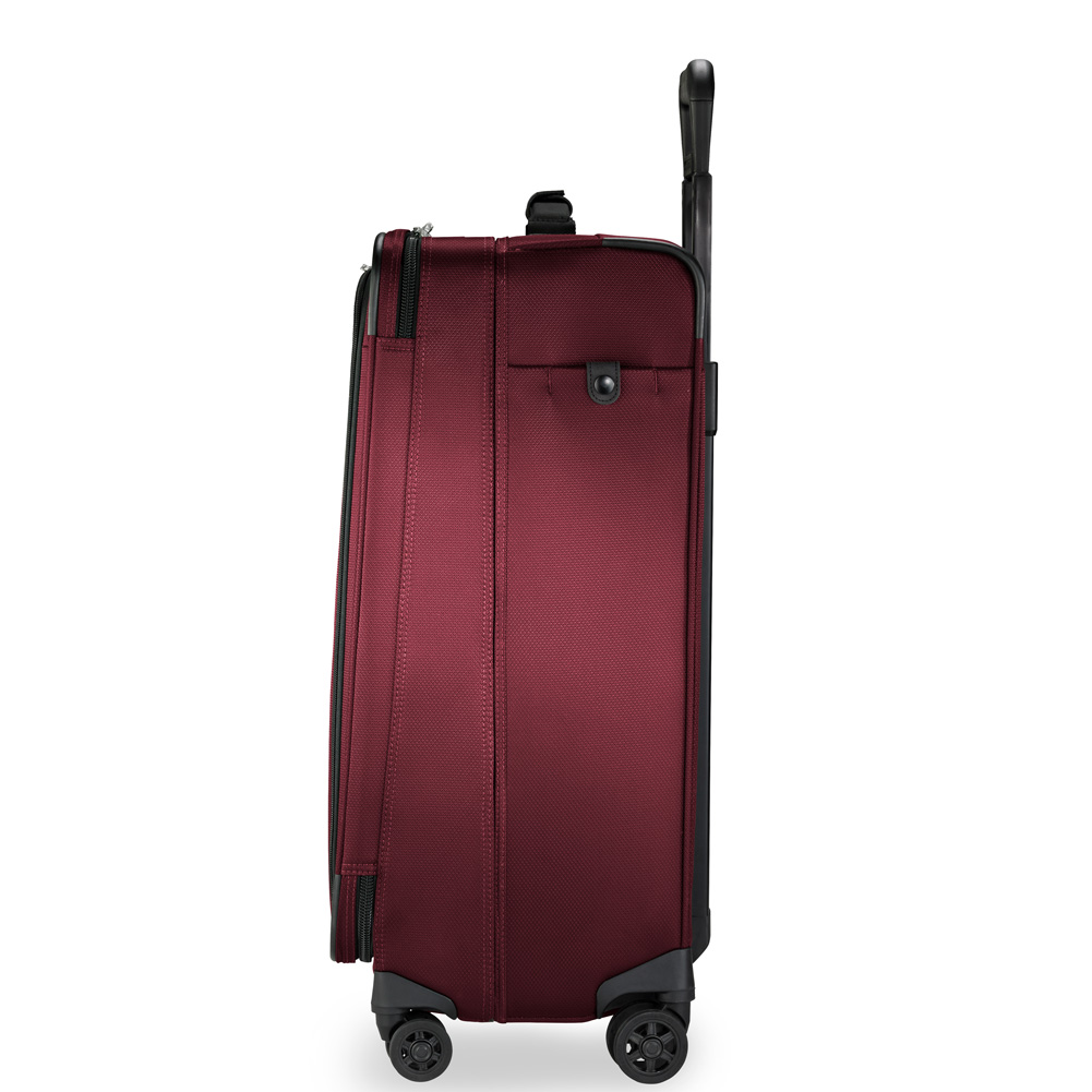 Merlot Transcend Luggage Has Hide Away ID Tag To Conceal Personal Info