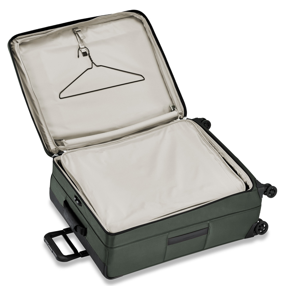 Green Transcend Suitcase Has Built In Suiter