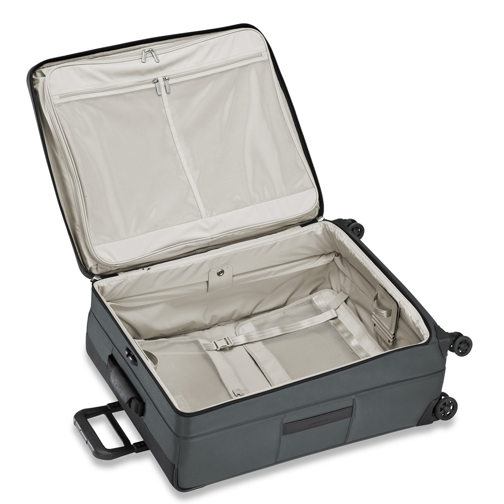 Grey Transcend Large Checked Spinner Has Lots of Packing Room