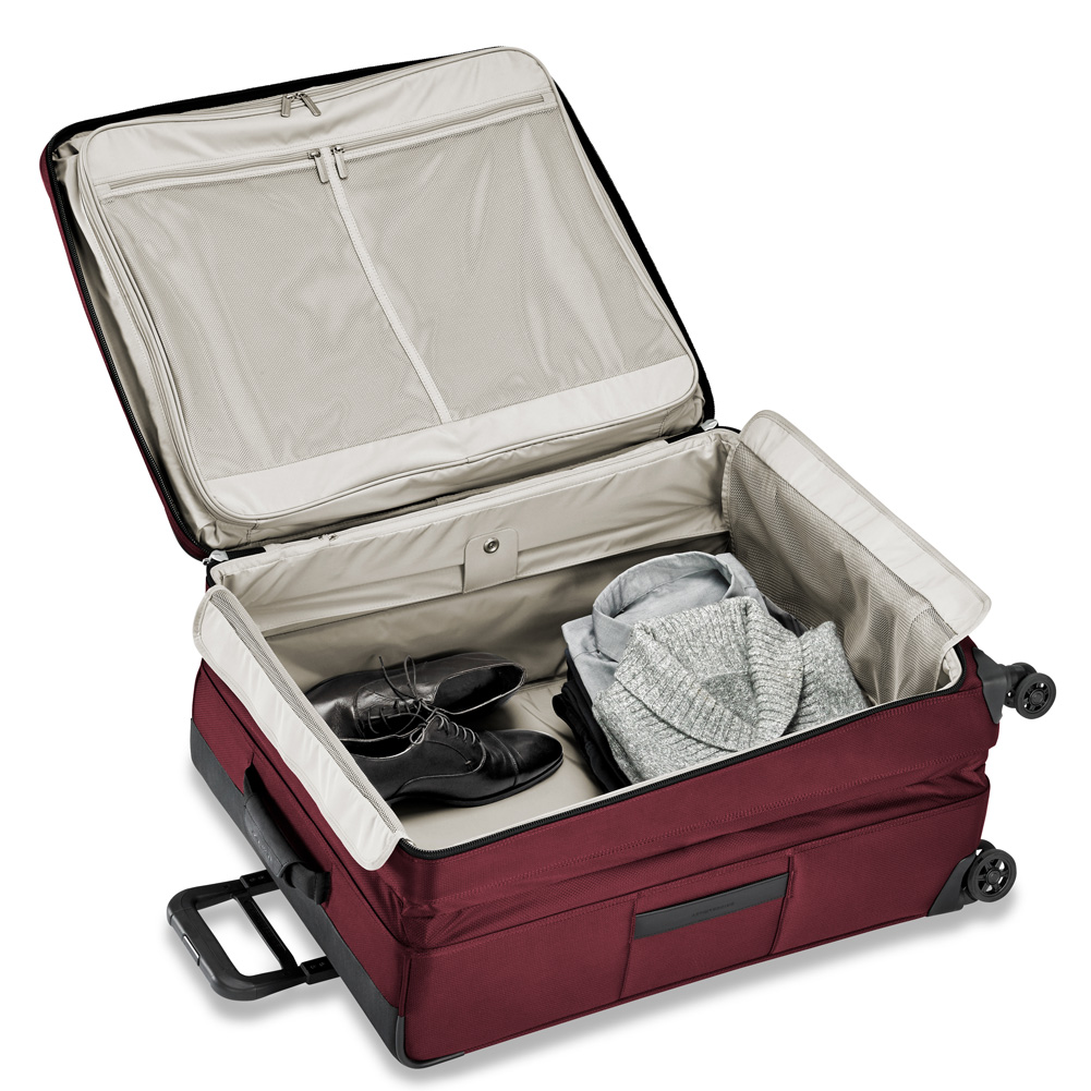 Burgundy Transcend Large Suitcase You Can Pack For 10 Days