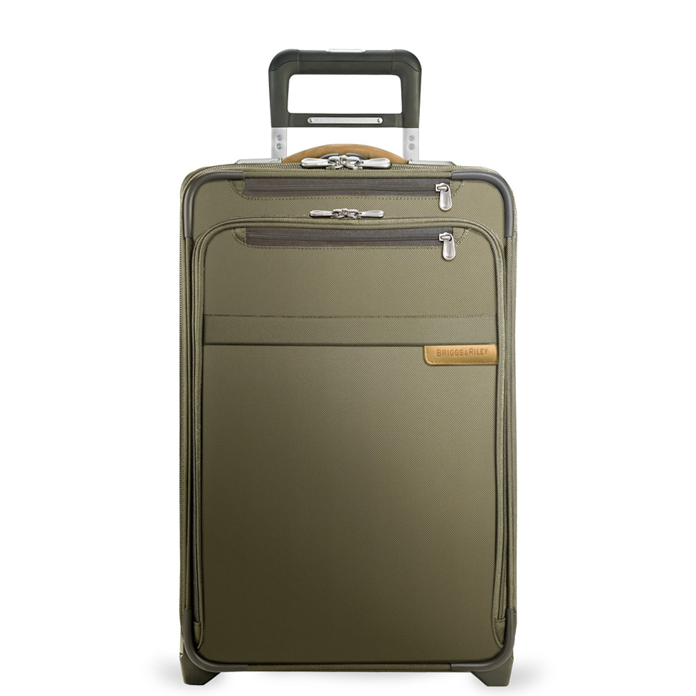 Olive Green Briggs & Riley Baseline Domestic Carry-On Expandable Upright Two Wheel