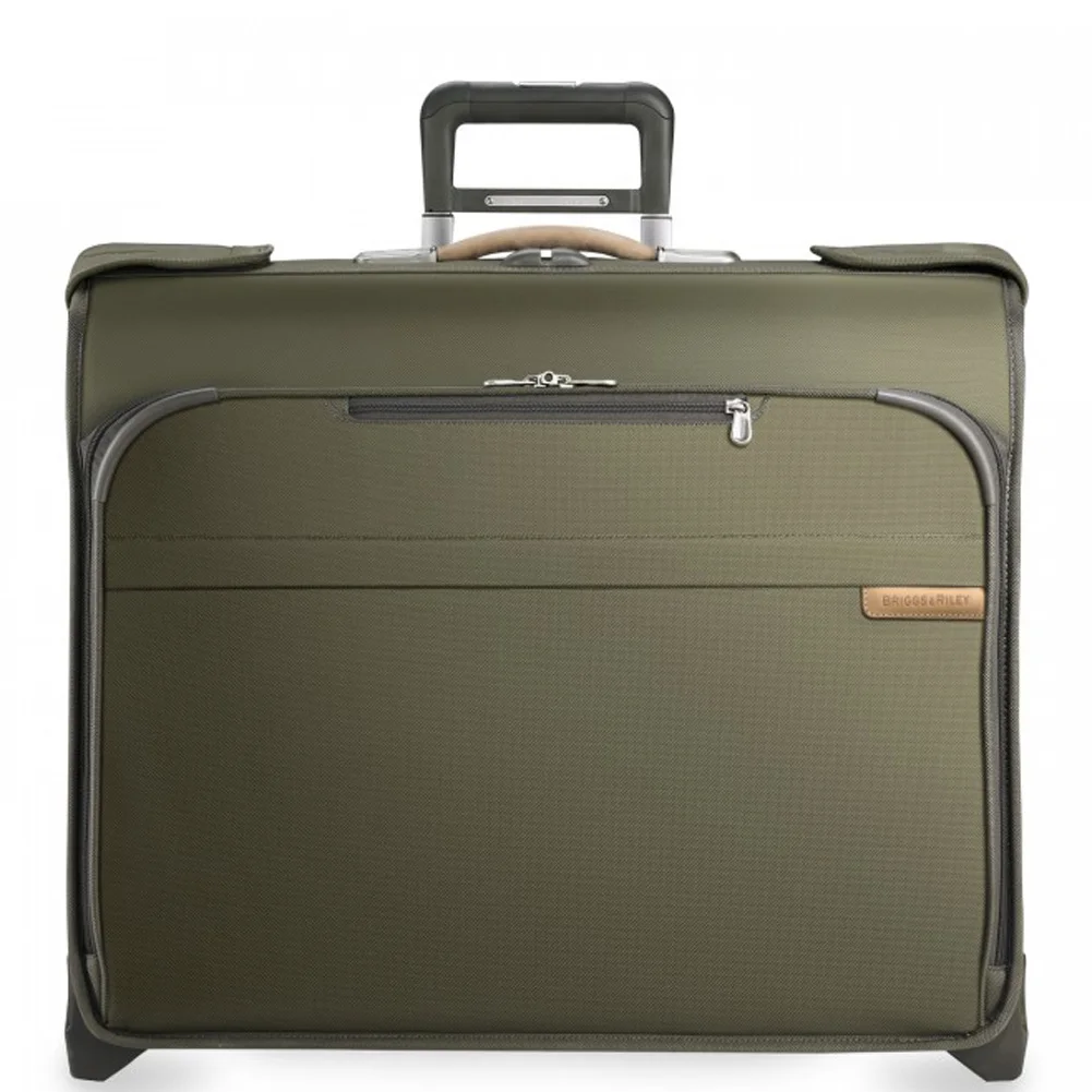 Olive Briggs & Riley Baseline Deluxe Wheeled Garment Bag Two Wheel U176