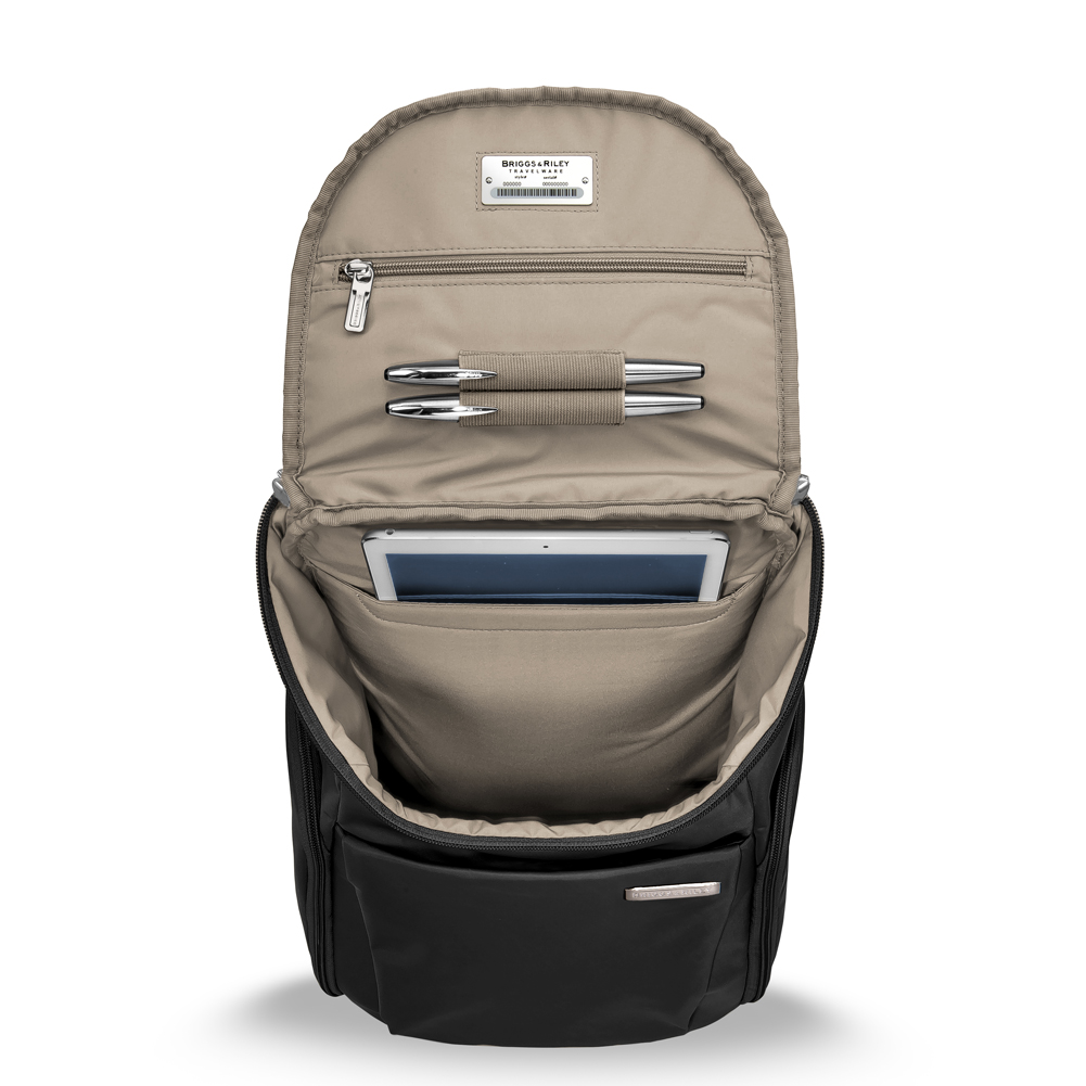 Beige Lining Interior Briggs & Riley Sympatico Small U Zip Backpack