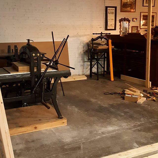 Pegboard Press has been going a move and major renovations! We're relocated to a larger space at Gathered Glassblowing Studio and will be sharing a space with Black Iron Press, a vintage letterpress studio. More updates soon!