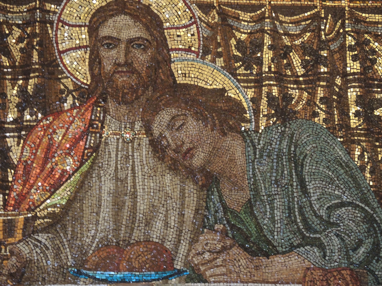 Detail of Last Supper mosaic
