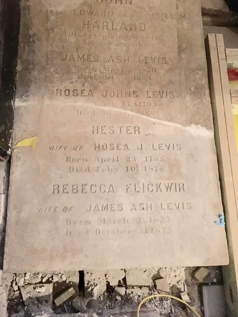 Vault Lid in Situ, Repaired and cleaned