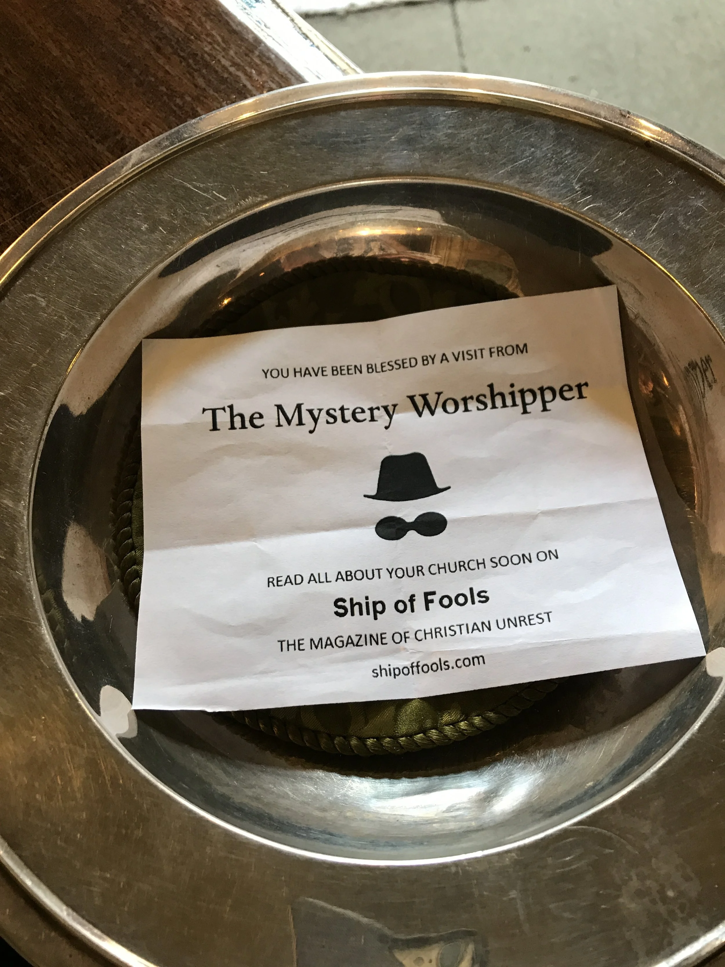The "Mystery Worshipper" Visits St. Stephen's
