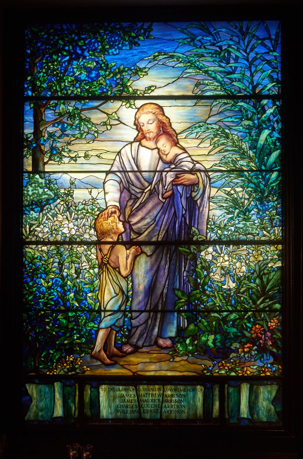 Tiffany Studios, Christ with the Children, 1913