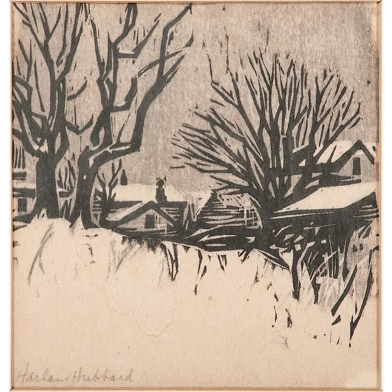 Harlan Hubbard N KY woodcut
