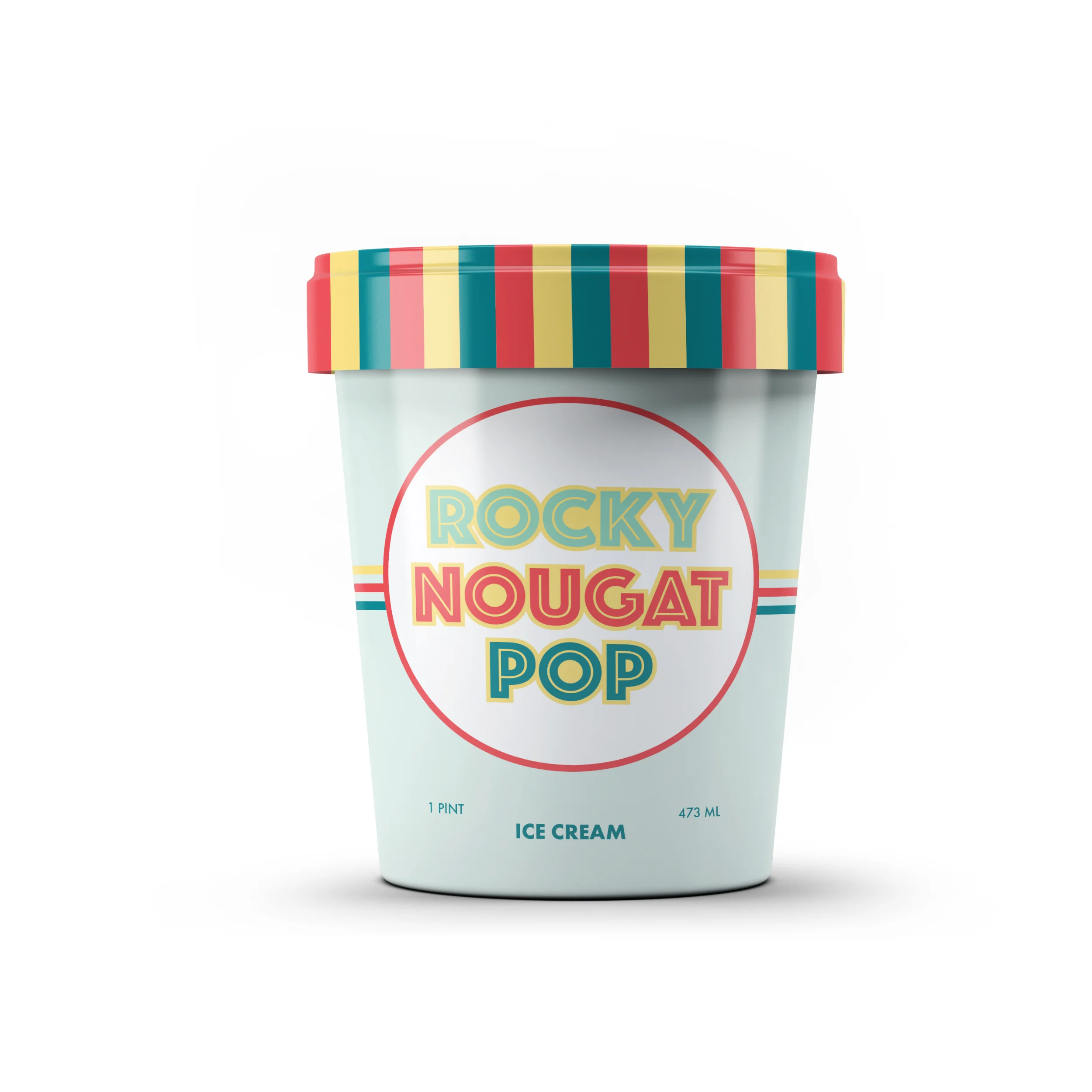 Rocky Nougat Pop Ice Cream Carton