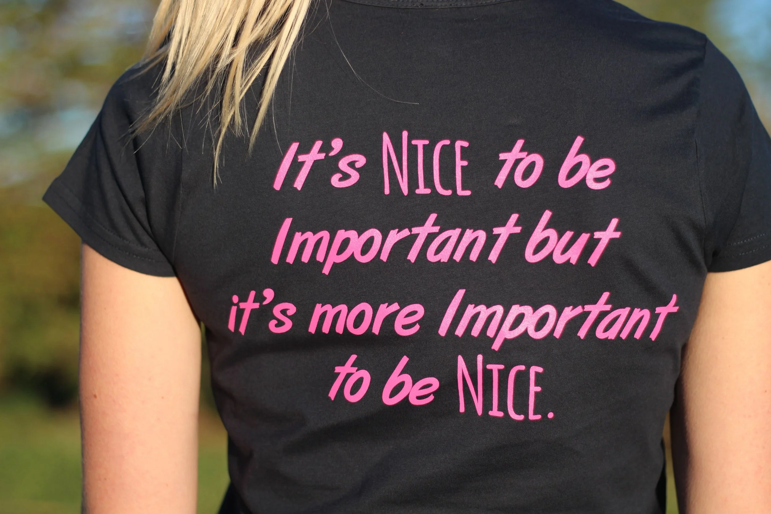 *NEW* 'Important To Be Nice' Tee | Navy