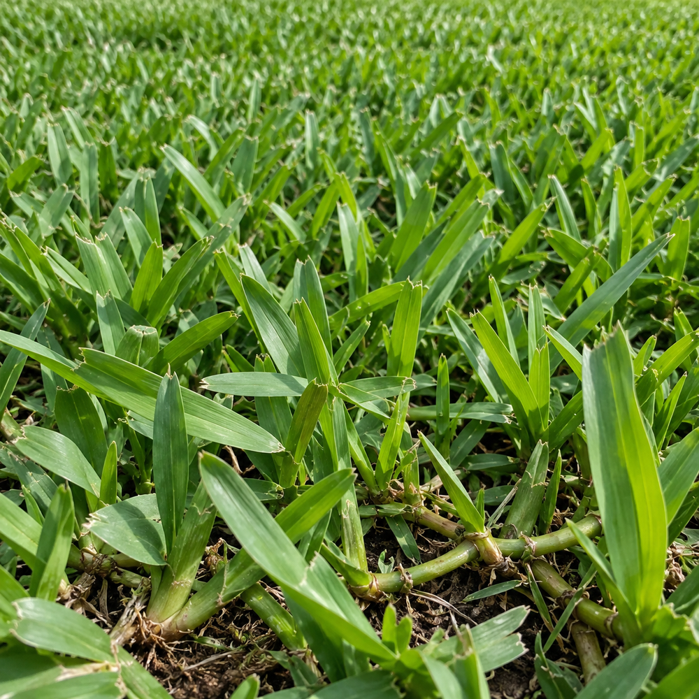 AI-generated showroom illustration of St. Augustine Sod
